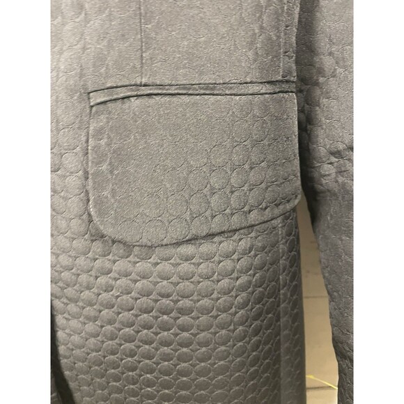 Banana Republic Coat Womens Small Black Textured Jacquard Hidden Button Lined - Picture 4 of 7